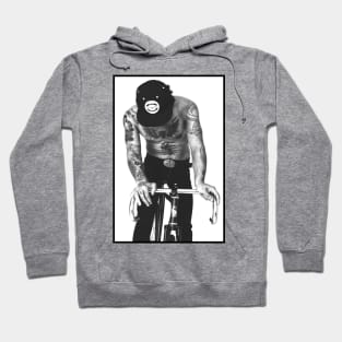 Urban man on a bike Hoodie